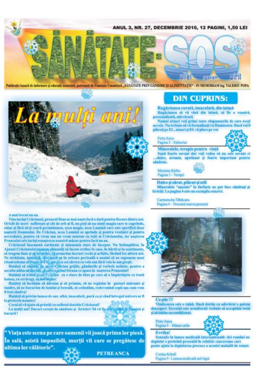 Revista Sănătate S.O.S. [Suflet Organism Spirit] - Nr 27 - Decembrie 2010